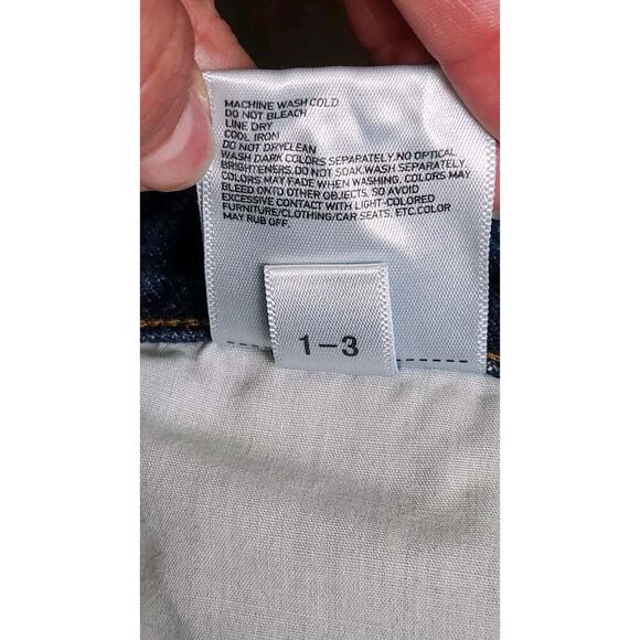 Ines De La Fressange Uniqlo Straight Jeans Slim Flare Mid Rise Blue Sz 32 - Picture 7 of 8